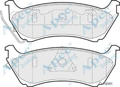 APEC BRAKING pad1103 -  Комплект тормозных колодок, дисковый тормоз